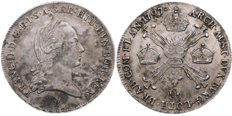 Habsburg 
Franz II. (I.), 1792-1806
1/4 Kronentaler
1797
Kremnitz

(für di...
