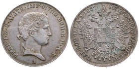 Österreich 
Kaiserreich. Ferdinand I. von Österreich, 1835-1848
1/2 Taler
1837
A Wien

Vs: Kopf mit Lorbeerkranz n. r., Umschrift
Rs: Gekrönter...