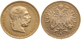 Österreich 
Kaiserreich. Franz Joseph, 1848-1916
20 Kronen
1897
Wien

Vs: Kopf (mit Lorbeerkranz)
Rs: -

Material: Gold 

Gewicht: 6.79g
...