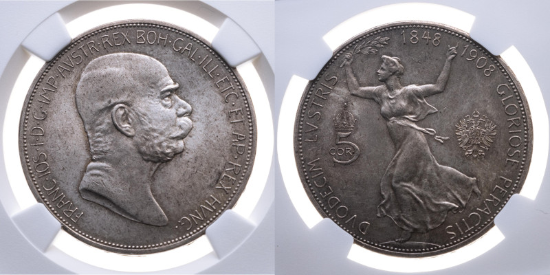 Österreich 
Kaiserreich. Franz Joseph, 1848-1916
5 Kronen
1908

60j. Regier...