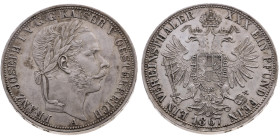 Österreich 
Kaiserreich. Franz Joseph, 1848-1916
Vereinstaler
1867
A Wien

Vs: Kopf n. r.
Rs: Gekrönter Doppeladler, Umschrift

Material: Sil...