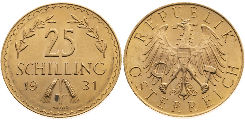 Österreich 
1. Republik, 1918-1934
25 Schilling
1931
Wien

Vs: Zwei Zeilen...