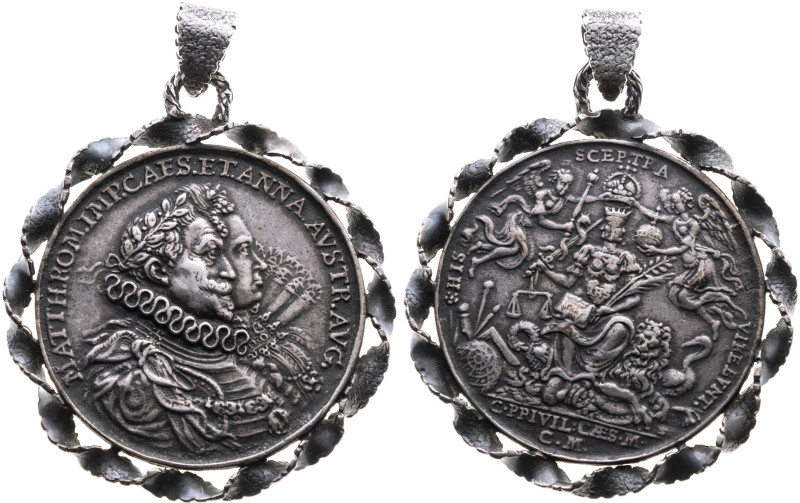 Habsburg 
Matthias, 1612-1619
Silber-Gussmedaille
o. J. (1612)

auf seine W...
