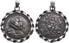 Habsburg 
Matthias, 1612-1619
Silber-Gussmedaille
o. J. (1612)

auf seine Wahl zum Kaiser in Frankfurt
Vs: Brustbilder des Matthias im Harnisch ...