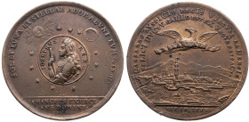 Habsburg 
Joseph I., 1705-1711
Bronze-Medaille
1702

auf die Eroberung der Festung Landau im Spanischen Erbfolgekrieg
Vs: Medaillon mit Brustbil...