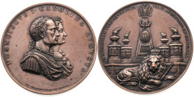 Österreich 
Kaiserreich. Franz II. (I.), 1804-1835
Bronze-Medaille
1833

auf den Besuch des Kaiserpaares in Prag
Vs: Brustbilder von Franz I. un...