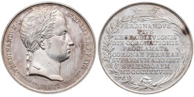 Österreich 
Kaiserreich. Ferdinand I. von Österreich, 1835-1848
Silber-Medaille
1838

auf die Krönung zum König der Lombardei und Venetiens in Ma...
