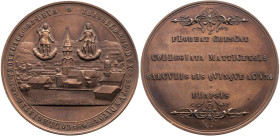 Österreich 
Mattsee (Salzburg)
Marktgemeinde
Kupfer-Medaille
1877

auf das 1100j. Jubiläum der Gründung des Kollegiatstiftes
Vs: Ortsansicht mi...
