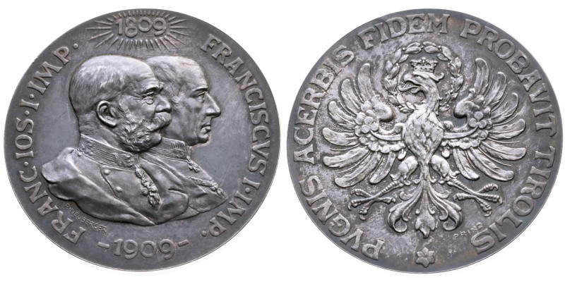 Österreich 
Tirol
Kronland
Silber-Medaille
1909

auf das 100j. Jubiläum de...