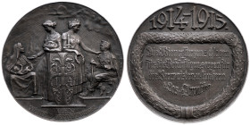 Österreich 
Wien
Stadt
Versilberte Bronze-Medaille
1915

des Schwarz-Gelben Kreuzes und des Invalidenfonds auf die Hilfe der Wiener Bevölkerung ...