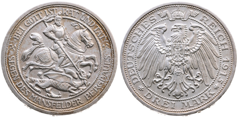 Preussen 
Königreich. Wilhelm II., 1888-1918
3 Mark
1915
A Berlin

100 Jah...