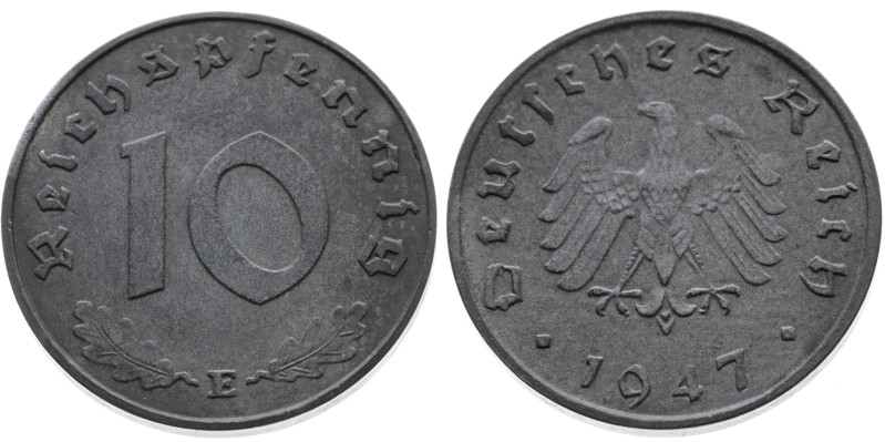 Deutschland unter alliierter Besetzung 
10 Pfennig
1947
E Muldenhütte

Vs: ...