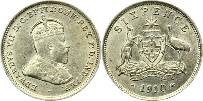 Australien 
Königreich. Edward VII., 1901-1910
6 Pence
1910

Vs: Eduard VII...