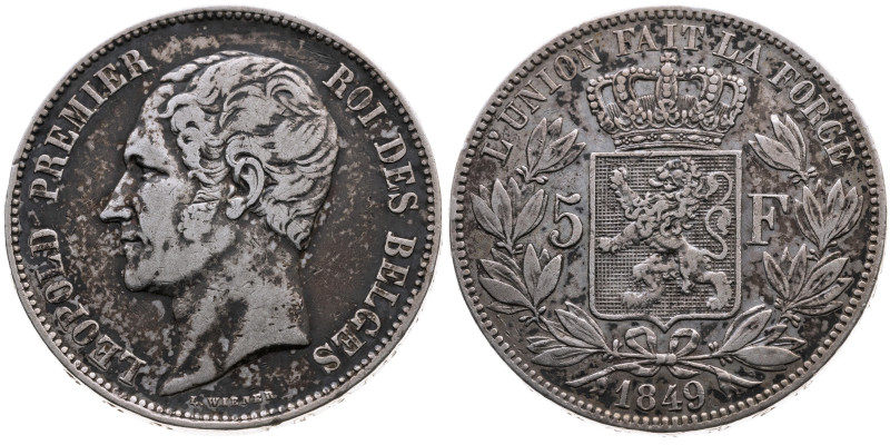 Belgien 
Königreich. Leopold I., 1831-1865
5 Francs
1849

Punkt über Jahres...