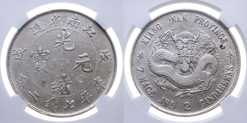 China 
Kiangnan
Provinz. Dezong, Epoche Guangxu, 1875-1908
Dollar
1898

Vs...