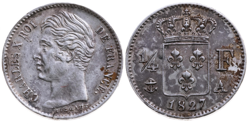 Frankreich 
Königreich. Charles X., 1824-1830
1/4 Franc
1827
A Paris

Vs: ...