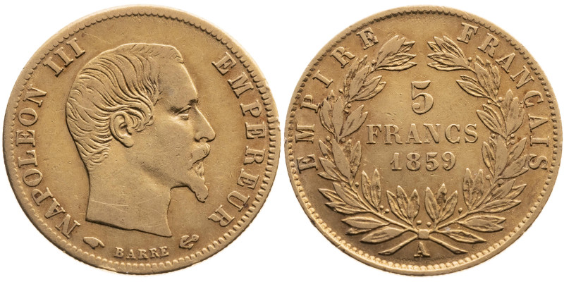 Frankreich 
II. Kaiserreich. Napoleon III., 1852-1870
5 Francs
1859
A Paris...