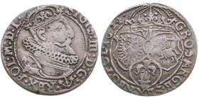 Polen 
Königreich. Sigismund III. (IV.) Wasa, 1587-1632
6 Groschen
1624
Krakau

Vs: Gekröntes Brustbild n. r., Umschrift
Rs: Drei Wappen unter ...