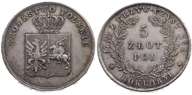 Polen 
Königreich. Revolution, 1831
5 Zlotych
1831

Revolutionsausgabe
Vs:...