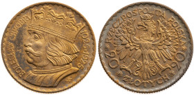 Polen 
I. Republik, 1918-1939
20 Zlotych
1925

900 J. Königreich von Boleslaw
Vs: Boleslaw Chrobry n. l., Umschrift
Rs: Gekrönter Adler, Umschr...