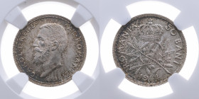 Rumänien 
Königreich. Carol I., 1881-1914
50 Bani
1914

Vs: Kopf n. l., Umschrift
Rs: Krone über Olivenzweig, Umschrift
Rand: Geriffelt

Aufl...