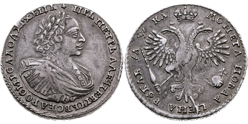 Russland
Zarenreich. Pjotr I. der Große, 1682-1721
Rubel
1721
Moskau

Vs: ...