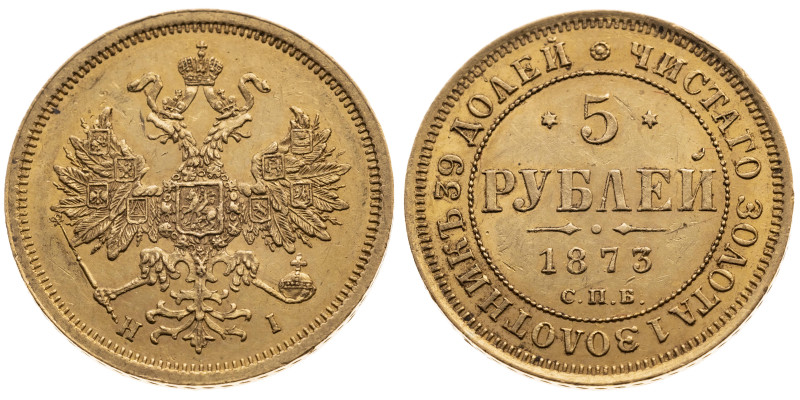 Russland 
Kaiserreich. Alexander II., 1855-1881
5 Rubel
1873
St. Petersburg...