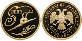 Russland
Republik (Föderation), seit 1992
50 Rubel
2008

XXIX. Olympische Sommerspiele 2008 in Peking
Vs: Rhythmische Sportgymnastin
Rs: Doppel...