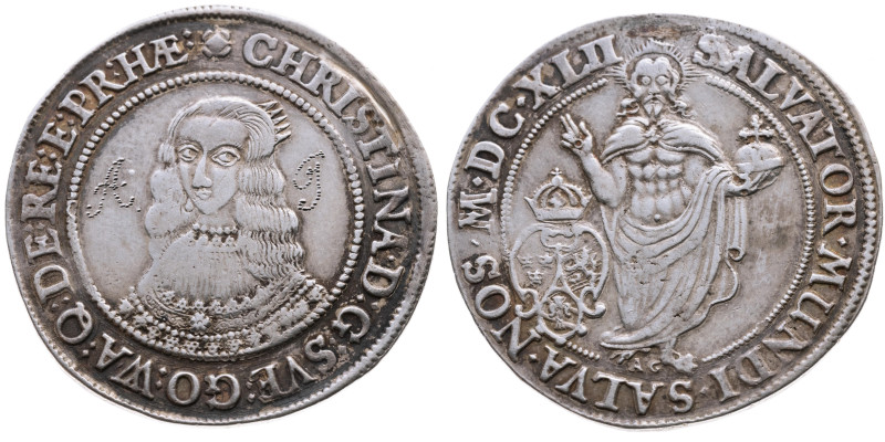 Schweden 
Königreich. Christina, 1632-1654
1/2 Riksdaler
1642
Stockholm

V...
