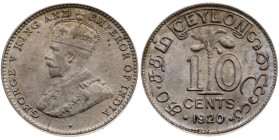 Sri Lanka 
Ceylon
Britische Kronkolonie. George V., 1910-1936
10 Cent
1920

Vs: Brb. n. r.
Rs: Wertangabe

Material: Silber 550

Größe: 15....