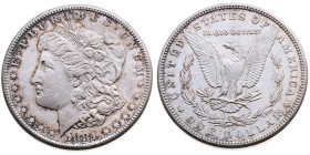 USA 
Bundesstaat, seit 1789
Dollar
1881
San Francisco S

('Morgandollar')
Vs: Kopf der Liberty mit phrygischer Mütze und Lorbeerzweig n. l.
Rs...