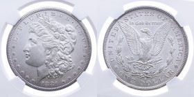 USA 
Bundesstaat, seit 1789
Dollar
1881
San Francisco S

('Morgandollar')
Vs: Kopf der Liberty mit phrygischer Mütze und Lorbeerzweig n. l.
Rs...