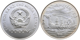 Vietnam 
Sozialistische Republik, seit 1976
100 Dong
1988

Schiffe der Welt
Vs: Wappen
Rs: Drachenboot

Auflage: 3000
Material: Silber 980
...