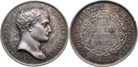 Frankreich 
I. Kaiserreich. Napoleon I., 1804-1814, 1815
Silber-Medaille
1840

des 'Komitees der Departements-Notare' auf das Gesetz des 25. Vent...