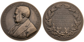 Frankreich 
III. Republik, 1870-1940
Bronze-Medaille
1873

Vs: Brustbild des Staatspräsidenten Adolphe Thiers (1797-1877) n. l., Umschrift
Rs: V...