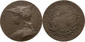 Frankreich 
III. Republik, 1870-1940
Bronze-Verdienstmedaille
o. J. (1893)

des Innenministeriums
Vs: Brustbild der Republik mit geflügeltem Hel...