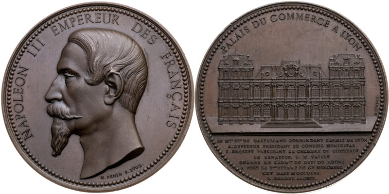 Frankreich 
Lyon
Stadt
Bronze-Medaille
1856

auf die Grundsteinlegung des ...