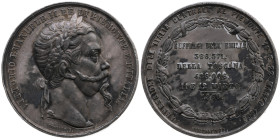 Italien 
Königreich. Vittorio Emanuele II., 1861-1878
Zinn-Medaille
1860

auf den Anschluss der mittelitalienischen Provinzen Emilia und Toscana ...
