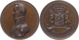 Niederlande 
Königreich. Willem I., 1815-1840
Bronze-Medaille
o. J. (1816)

auf die Hochzeit des Kronprinzen Willem Frederik mit Anna Pawlowna vo...