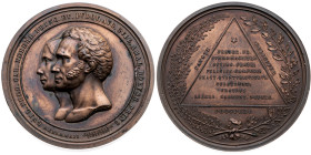 Niederlande 
Königreich. Willem I., 1815-1840
Bronze-Medaille
1835

der niederländischen Freimaurer auf die Silberhochzeit des Prinzen Wilhelm Fr...
