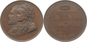 Niederlande 
Amsterdam
Stadt
Bronze-Medaille
1893

auf die Goldene Hochzeit des niederländischen Malers, Graveurs und Museumsdirektors Johan Wil...
