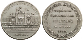 Russland 
Kaiserreich. Alexander III., 1881-1894
Bronze-Medaille
1882

auf die gesamtrussische Ausstellung in Moskau
Vs: Ansicht des Ausstellung...