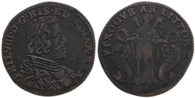 Spanische Niederlande 
Spanische Herrschaft. Felipe IV. von Spanien, 1621-1665
Kupfer-Jeton
1653

Vs: Drapiertes Brustbild n. r., Umschrift PHIL ...