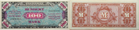 Alliierte Besatzung 
100 Mark
1944

Vs: Nominal umrahmt, UDSSR-Druck ohne Geheimzeichen F
Rs: Buchstabe M umrahmt

Literatur: Grabowski AMB-7; ...