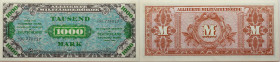 Inflation 
1000 Mark
1922-08-01
1944

Vs: Nominal umrahmt, UDSSR-Druck ohne Geheimzeichen F
Rs: Buchstabe M umrahmt

Literatur: Grabowski BAD-...