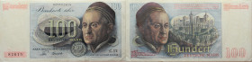 BRD, Bank Deutscher Länder 
100 Mark
1948-12-09
1948

Vs: Franzosenschein, Ratsherr Jakob Muffel nach einem Gemälde von Albrecht Dürer, Blockziff...