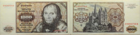 BRD, Deutsche Bundesbank 
1000 Mark
1977-06-01
1977

Vs: Porträt des Gelehrten Dr. Johannes Schöner nach einem Gemälde von Lucas Cranach d. Ä.
R...