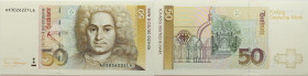 BRD, Deutsche Bundesbank 
50 Mark
1989-01-02
1989

Vs: Männerporträt nach einem Gemälde von Barthel Beham
Rs: Teilansichten von Gebäuden

Lite...