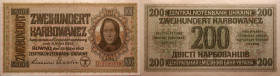 Ukraine 
2. Weltkrieg, Deutsche Besatzung
200 Karbowanzew
1945-03-05
1942

Vs: Seemann, Nominal
Rs: Nominal, Zentralnotenbank Ukraine

Litera...