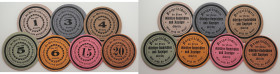 Notgeld 
1, 3, 4, 5, 6, 15, 20 Pfennig
1920

Vs: Görlitz, runde Kartonpapiere ohne KN
Rs: None

Literatur: DNGS 449.4
Erhaltung: Kassenfrisch